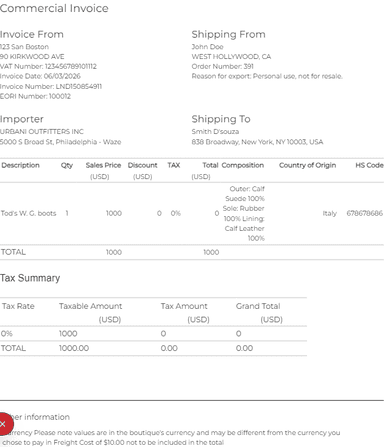 eBay Receipt