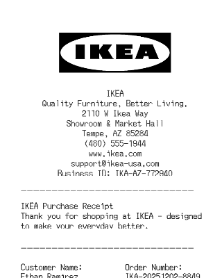 Ikea Receipt Logo