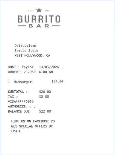Restaurant Receipt Logo
