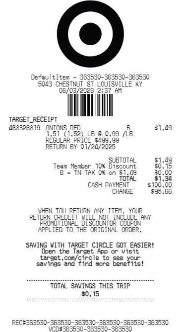 Target Receipt Logo