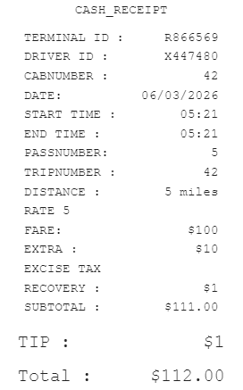 Cash Receipt