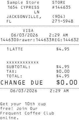 Coffee Receipt Logo