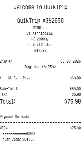 QuikTrip Receipt Logo