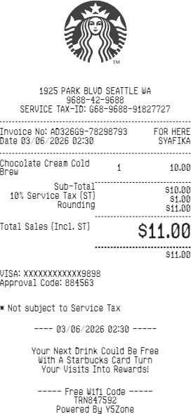 Starbucks Receipt Logo