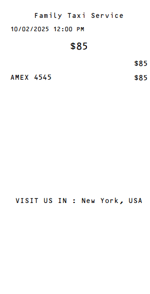 Taxi Receipt