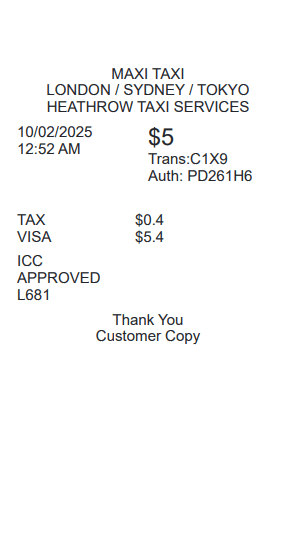 Transport Receipt