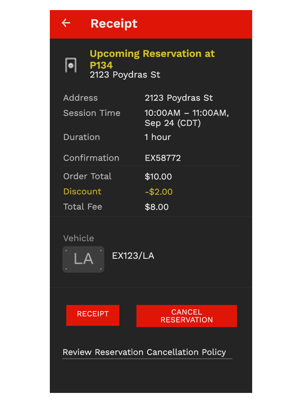 Premium Parking Receipt editable example