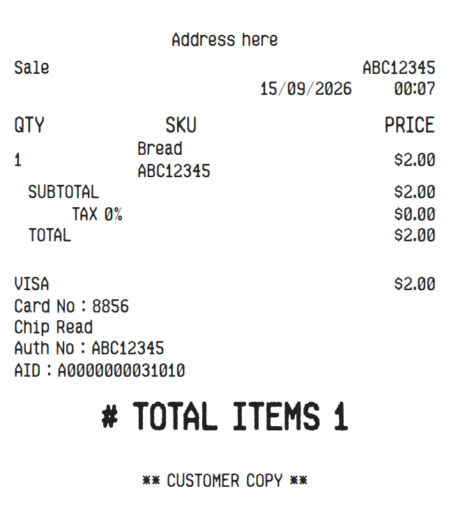 Store Receipt Logo