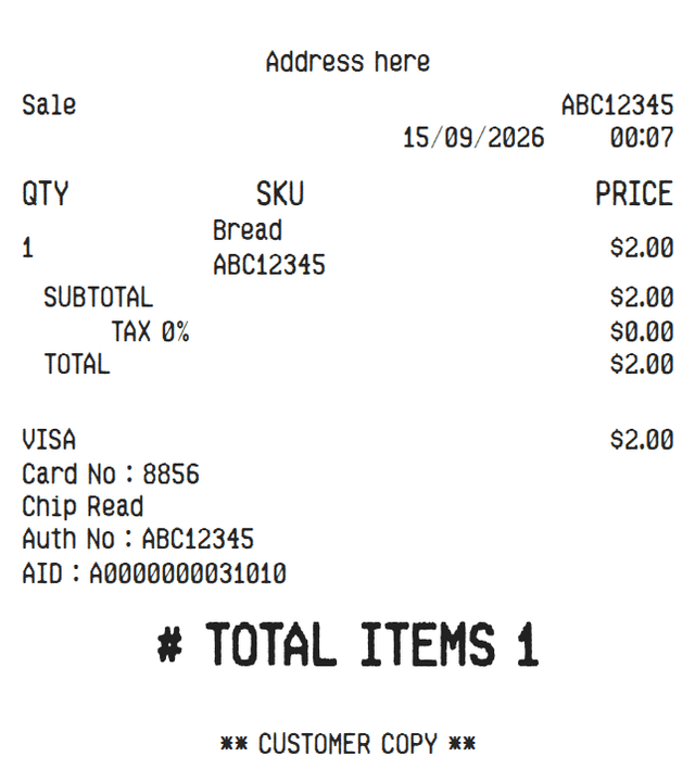 Store Receipt Logo
